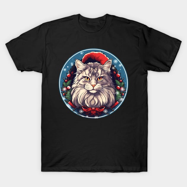 Maine Coon Cat Xmas, Love Cats T-Shirt by dukito